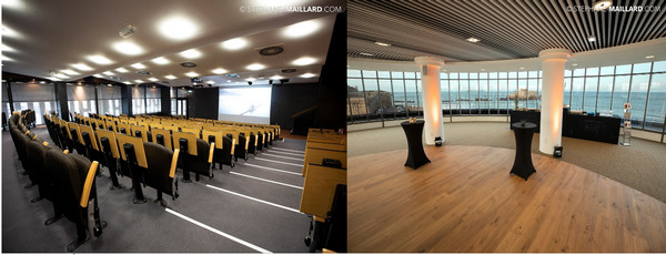 Saint-Malo - le Palais des Congrès du Grand Large paré pour les plus grands événements.