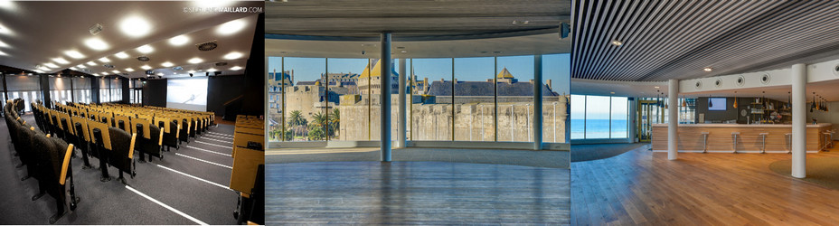 Saint-Malo - le Palais des Congrès du Grand Large paré pour les plus grands événements.