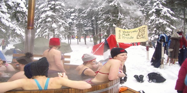 l’Europe s’est donné rendez-vous à Otepää pour participer au Marathon des saunas (Crédit photo OT d'Estonie)