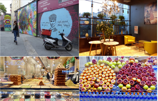 Street art et honneur à la mémoire de Mustapha Kemal @C.Gary ; Hôtel Marmara Pera @ C.Gary; Délices sucrés dans la rue Istiklal @.C.Gary ; Marchand de fruits @C.Gary Street art et honneur à la mémoire de Mustapha Kemal @C.Gary ; Hôtel Marmara Pera @ C.Gary; Délices sucrés dans la rue Istiklal @.C.Gary ; Marchand de fruits @C.Gary
