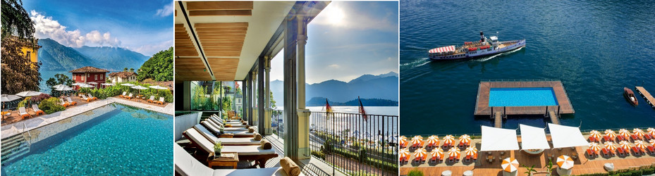 Les trois piscines déclinent à leur façon le bien-être et la sérénité aux différents moments de la journée.@ DR et Grand Hôtel Tremezzo Les trois piscines déclinent à leur façon le bien-être et la sérénité aux différents moments de la journée.@ DR et Grand Hôtel Tremezzo