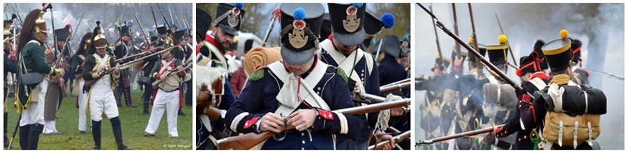 Tout au de l’année, de Châlons-en-Champagne à Fontainebleau, en passant par Reims, Château-Thiery, Montmirail et Nogent-sur-Seine, la fureur des champs de bataille retentira à nouveau. (Photos David Raynal et Yann Menguy).