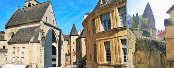 A Sarlat l’ancienne église Sainte-Marie aujourd’hui siège du marché @Info.Sarlat et La mystérieuse tour lanterne du cimetière au pied de la cathédrale Saint-Sacerdos @C.Gary A Sarlat l’ancienne église Sainte-Marie aujourd’hui siège du marché @Info.Sarlat et La mystérieuse tour lanterne du cimetière au pied de la cathédrale Saint-Sacerdos @C.Gary