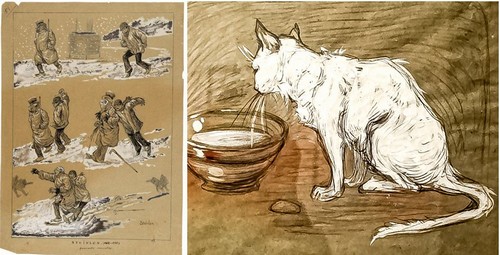 Steinlen. Mauvaises rencontres pour le Journal du Chat Noir. Collection privée Steinlen. Mauvaises rencontres pour le Journal du Chat Noir. Collection privée
