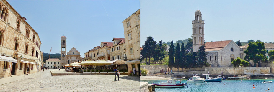 Le port de Hvar @C.Gary et Le village de Hvar. Monastère.@ C.Gary Le port de Hvar @C.Gary et Le village de Hvar. Monastère.@ C.Gary
