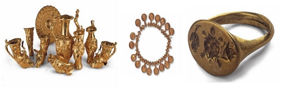 Les Thraces furent les premiers orfèvres du monde, travaillant l’or de façon hors pair. On peut en voir les merveilles aux musées de Varna, sur le mer Noire et au musée National d’Histoire de Sofia.(Crédit photos DR) Les Thraces furent les premiers orfèvres du monde, travaillant l’or de façon hors pair. On peut en voir les merveilles aux musées de Varna, sur le mer Noire et au musée National d’Histoire de Sofia.(Crédit photos DR)