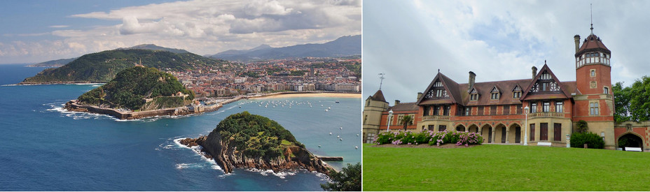 La Concha. San sebatian @Pixabay/lindigomag ; Le Palais Miramar, villégiature de la reine Marie-Christine @ DR La Concha. San sebatian @Pixabay/lindigomag ; Le Palais Miramar, villégiature de la reine Marie-Christine @ DR