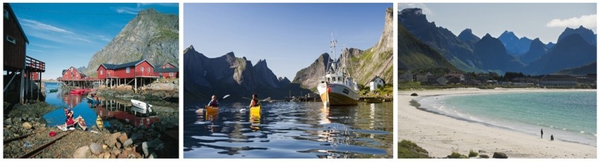La pêche à la morue constitue encore l'activité principale des îles Lofoten. Chaque hiver, de nombreux pêcheurs viennent de tout le nord de la Norvège pour pêcher d'énormes quantités de poissons qui seront ensuite salés et séchés à l'air libre (Crédit photo Tourism Norway)
