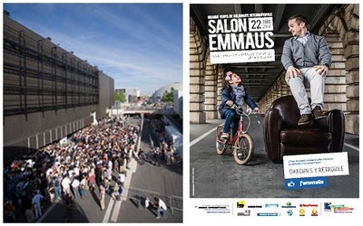 La foule était nombreuse devant les portes du Parc des Expositions à paris lors de la 14ème édition du Salon solidaire Emmaüs en 2013. Il est certain qu'il en sera de même pour cette nouvelle édition (Crédit photos DR)