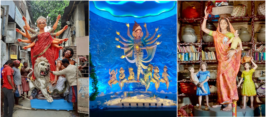 la fête de Durga, la déesse mère aux dix bras . @ C.Gary la fête de Durga, la déesse mère aux dix bras . @ C.Gary