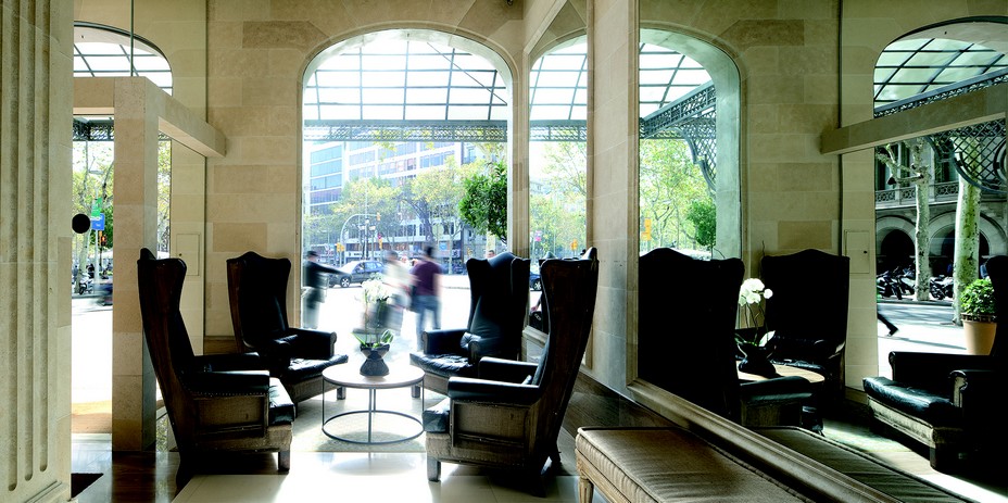 Le lobby de l'Hôtel Majestic à Barcelone@ DR Le lobby de l'Hôtel Majestic à Barcelone@ DR