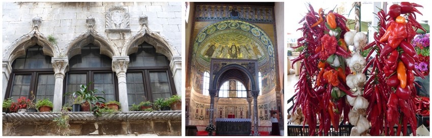 : Posée sur sa presqu’île Porec attire les plaisanciers, les gourmands et les esthètes avec sa  basilique euphrasienne classée par l’Unesco, ses palais gothiques et ses savoureux produits locaux (Crédit photos Catherine Gary).