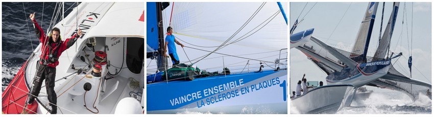 Aujourd’hui, les bateaux sont pensés et construits dans la perspective de cette épreuve. La transat à destination de la Guadeloupe devient, à chaque nouvelle édition, le témoin des avancées technologiques et architecturales de la course au large (Crédit photos D.R., Pierrick Contin )