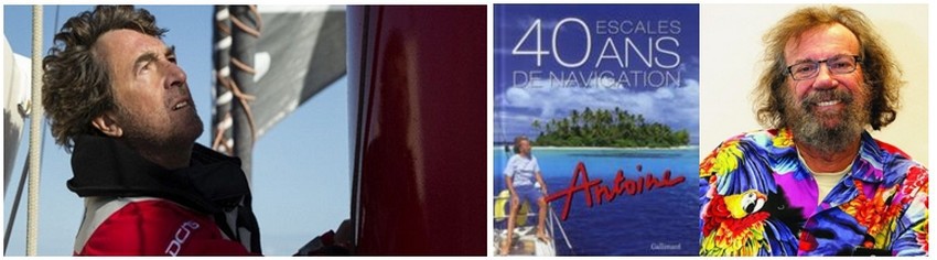 De gauche à droite : L'acteur François Cluzet dans le film "Solitaire " ; Couverture du tout récent ouvrage  du chanteur-navigateur Antoine (Crédit photos DR) De gauche à droite : L'acteur François Cluzet dans le film "Solitaire " ; Couverture du tout récent ouvrage  du chanteur-navigateur Antoine (Crédit photos DR)
