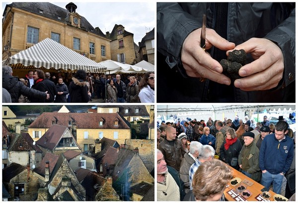 Sarlat dans tous ses états lors du Marché de la Truffe qui a lieu tous les ans et chaque mercredi de décembre à février. (Crédit photos David Raynal)