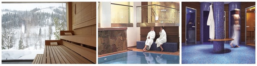 Détente à l'Hôtel Taube Tonbach***** dans les hammams dont un avec vue sur la montagne et ses splendides conifères; piscines avec eaux salées; Saunas et jets hydro-massants (Crédit photos DR) Détente à l'Hôtel Taube Tonbach***** dans les hammams dont un avec vue sur la montagne et ses splendides conifères; piscines avec eaux salées; Saunas et jets hydro-massants (Crédit photos DR)