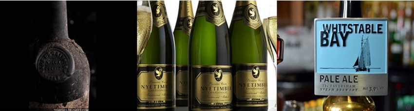 De gauche à droite : Vieux cognac ,grande fine champagne "Clos du Griffier, Café Anglais 1788" (Crédit photo DR); 2/ Nyetimber le champagne anglais (Crédit photo DR) 3/ La Whitstable Bay, l'une des bières blondes fabriquées dans la brasserie Sheperd Neame à Faversham dans le Kent (Crédit photo DavidRaynal) De gauche à droite : Vieux cognac ,grande fine champagne "Clos du Griffier, Café Anglais 1788" (Crédit photo DR); 2/ Nyetimber le champagne anglais (Crédit photo DR) 3/ La Whitstable Bay, l'une des bières blondes fabriquées dans la brasserie Sheperd Neame à Faversham dans le Kent (Crédit photo DavidRaynal)