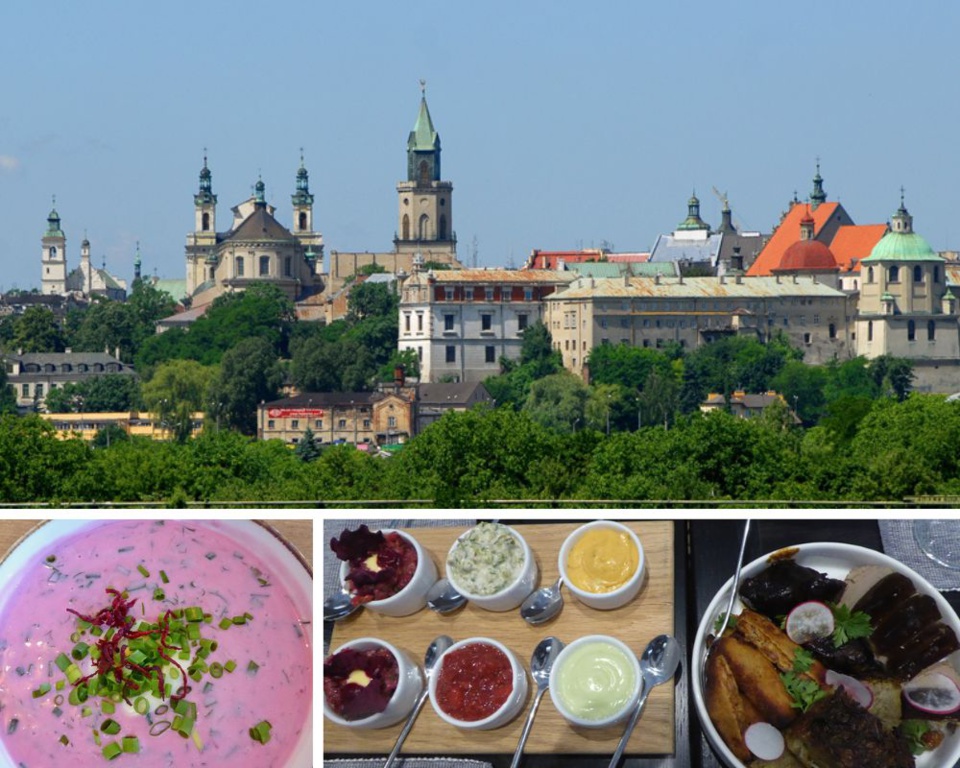 1/ Vue de la vieille ville © Le bureau du maire- Marketing de la ville de Lublin 2/ La fameuse soupe froide à la betterave rouge, aneth et crème © Catherine Gary /3 15 Dîner créatif à la brasserie ancienne La Perla © Catherine Gary 1/ Vue de la vieille ville © Le bureau du maire- Marketing de la ville de Lublin 2/ La fameuse soupe froide à la betterave rouge, aneth et crème © Catherine Gary /3 15 Dîner créatif à la brasserie ancienne La Perla © Catherine Gary
