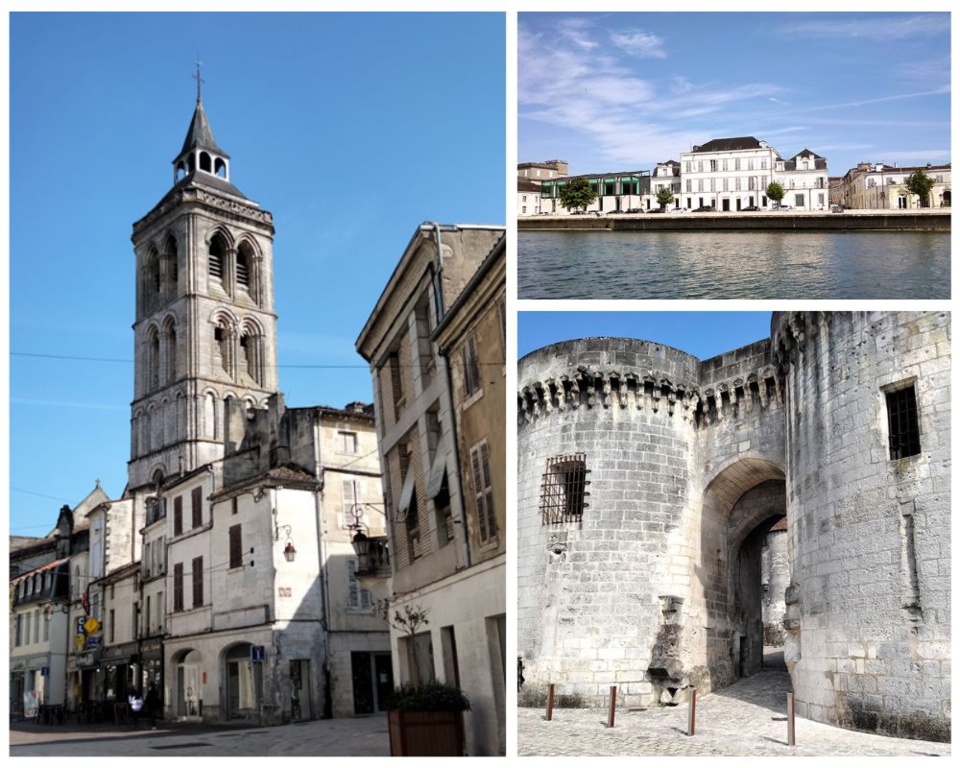 1/ Eglise de Cognac 2/ Maison Hennessy 3/ Cognac porte d'entrée de la ville @ Françoise Surcouf