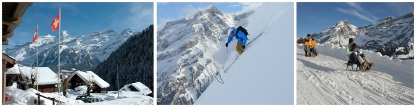 Depuis que l'Angleterre Victorienne s'est prise d'engouement pour la Suisse, comme d’autres villages de montagne, Les Diablerets devint une « station » ou se développa les sports de neige : ski, curling, sorte de bowling sur glace, bobsleigh, luge…(Crédit photos 1 et 3 - My Swizerland.com; 2/ ©Christophe.Racat) Depuis que l'Angleterre Victorienne s'est prise d'engouement pour la Suisse, comme d’autres villages de montagne, Les Diablerets devint une « station » ou se développa les sports de neige : ski, curling, sorte de bowling sur glace, bobsleigh, luge…(Crédit photos 1 et 3 - My Swizerland.com; 2/ ©Christophe.Racat)