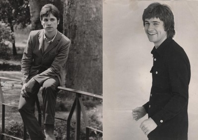 De gauche à droite : Claude en 1966 à l’âge de 20 ans ; Année 1969, période des vrais premiers enregistrements pour C. Jérôme. ( collection personnelle d’Annette Dhôtel l’épouse de C. Jérôme)