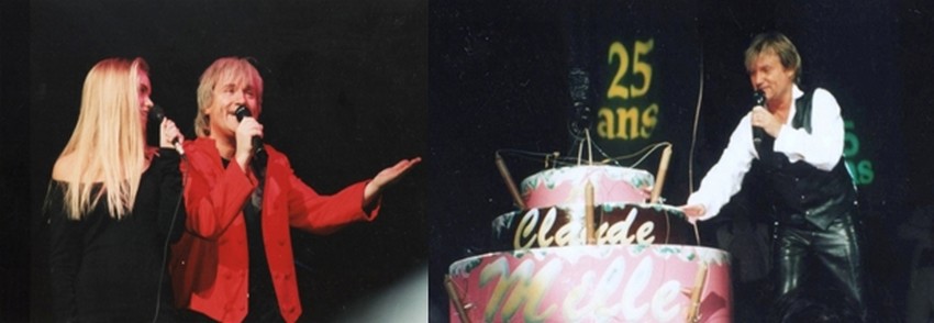De gauche à droite : 1993 sur la scène de l’Olympia, un instant d’émotion partagé avec sa fille Caroline; 1993 : de retour chez lui sur la scène du Zénith à Nancy.(Collection personnelle d'Annette Dhôtel épouse de C. Jérôme) De gauche à droite : 1993 sur la scène de l’Olympia, un instant d’émotion partagé avec sa fille Caroline; 1993 : de retour chez lui sur la scène du Zénith à Nancy.(Collection personnelle d'Annette Dhôtel épouse de C. Jérôme)