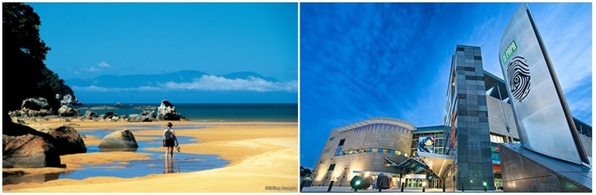 De gauche à droite : Ballade à Onetahuti Beach (Crédit photo Stirling); Wellington : Musée Te Papa Tongarewa . Te Papa est le musée national de la Nouvelle-Zélande. Il est internationalement reconnu comme le chef de file mondial en termes d’innovations et d’expériences interactives pour les visiteurs (Crédit photo DR) De gauche à droite : Ballade à Onetahuti Beach (Crédit photo Stirling); Wellington : Musée Te Papa Tongarewa . Te Papa est le musée national de la Nouvelle-Zélande. Il est internationalement reconnu comme le chef de file mondial en termes d’innovations et d’expériences interactives pour les visiteurs (Crédit photo DR)