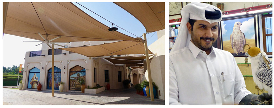 1 / Le village Culrturel de Katara met en avant les arts et traditions du Qatar 2/9 Fauconnerie au souk Wakif © Catherine Gary. 1 / Le village Culrturel de Katara met en avant les arts et traditions du Qatar 2/9 Fauconnerie au souk Wakif © Catherine Gary.