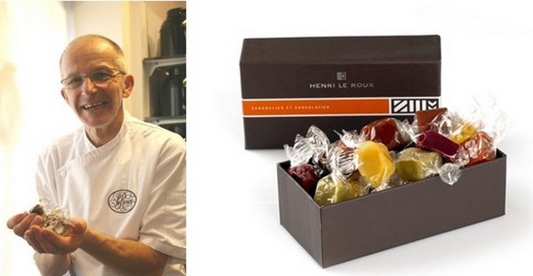 Henri Le Roux dans son laboratoire; Présentation des caramels salés dont il est le créateur et qui a fait sa notoriété à travers le monde. (Crédit photos DR) Henri Le Roux dans son laboratoire; Présentation des caramels salés dont il est le créateur et qui a fait sa notoriété à travers le monde. (Crédit photos DR)