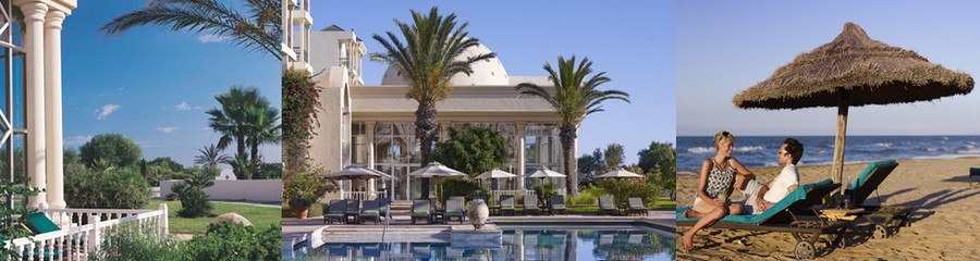 Piscine, palmiers et mer bordée de sable fin au The Residence Tunis (Crédit photos DR)