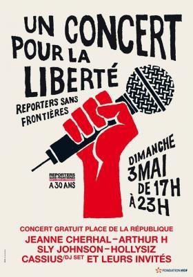 Un  « concert pour la liberté », dimanche 3 Mai, Place de la République à Paris