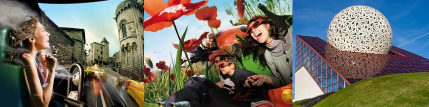 Plongés en pleine action, vous traversez les obstacles projetés en 3D sur un dôme géant de 900m2 et vous voilà immergés en pleine action avec effets multi-sensoriels sur vos sièges chahutés ! (© Futuroscope JL.Audy) Plongés en pleine action, vous traversez les obstacles projetés en 3D sur un dôme géant de 900m2 et vous voilà immergés en pleine action avec effets multi-sensoriels sur vos sièges chahutés ! (© Futuroscope JL.Audy)