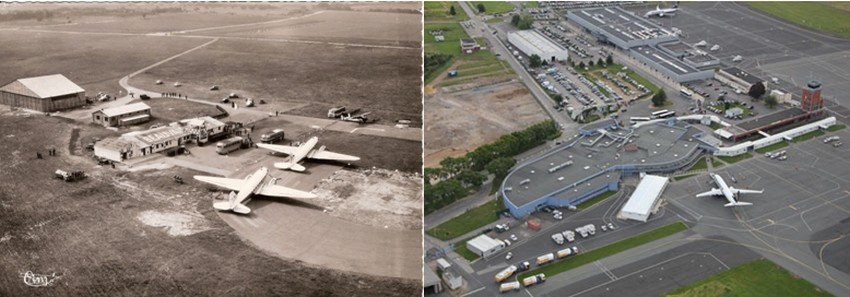 De gauche à droite : 1/ Le trafic commercial a réellement débuté en 1955 vers le sud de la Grande Bretagne, puis vers les pays scandinaves. 2/ Aujourd'hui rien ne semble arrêter la marche en avant de la plate-forme picarde. Partir de Beauvais c’est un peu s’envoler au milieu des champs, à 80km* de Paris intra muros (© DR) De gauche à droite : 1/ Le trafic commercial a réellement débuté en 1955 vers le sud de la Grande Bretagne, puis vers les pays scandinaves. 2/ Aujourd'hui rien ne semble arrêter la marche en avant de la plate-forme picarde. Partir de Beauvais c’est un peu s’envoler au milieu des champs, à 80km* de Paris intra muros (© DR)