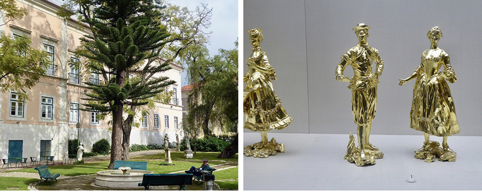 Jardin du MNAA et figurines en vermeil du Frrançais Ambroise Cousinet. XVIIIè siècle © Catherine Gary Jardin du MNAA et figurines en vermeil du Frrançais Ambroise Cousinet. XVIIIè siècle © Catherine Gary