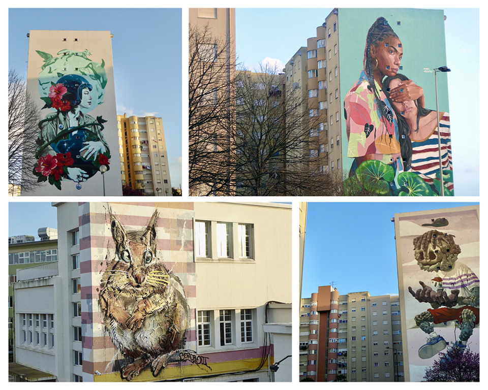 1,2,4 Quartier Moscavide Street art 3/L'une des œuvres de Bordalo II faite de matériaux de récupération © Catherine Gary 1,2,4 Quartier Moscavide Street art 3/L'une des œuvres de Bordalo II faite de matériaux de récupération © Catherine Gary