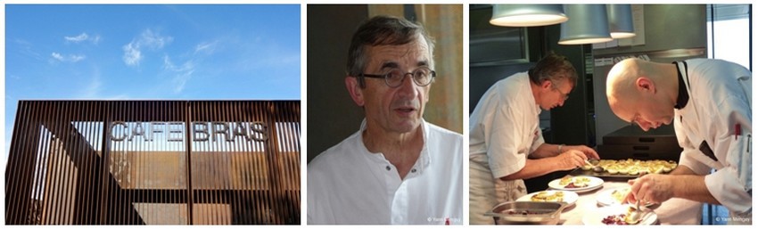 Le café-brasserie Bras à l'intérieur du musée Soulages à Rodez créé par les chefs étoilés Michel et Sébastien Bras, photos 2 et 3 (Crédit photos Yann Menguy) Le café-brasserie Bras à l'intérieur du musée Soulages à Rodez créé par les chefs étoilés Michel et Sébastien Bras, photos 2 et 3 (Crédit photos Yann Menguy)