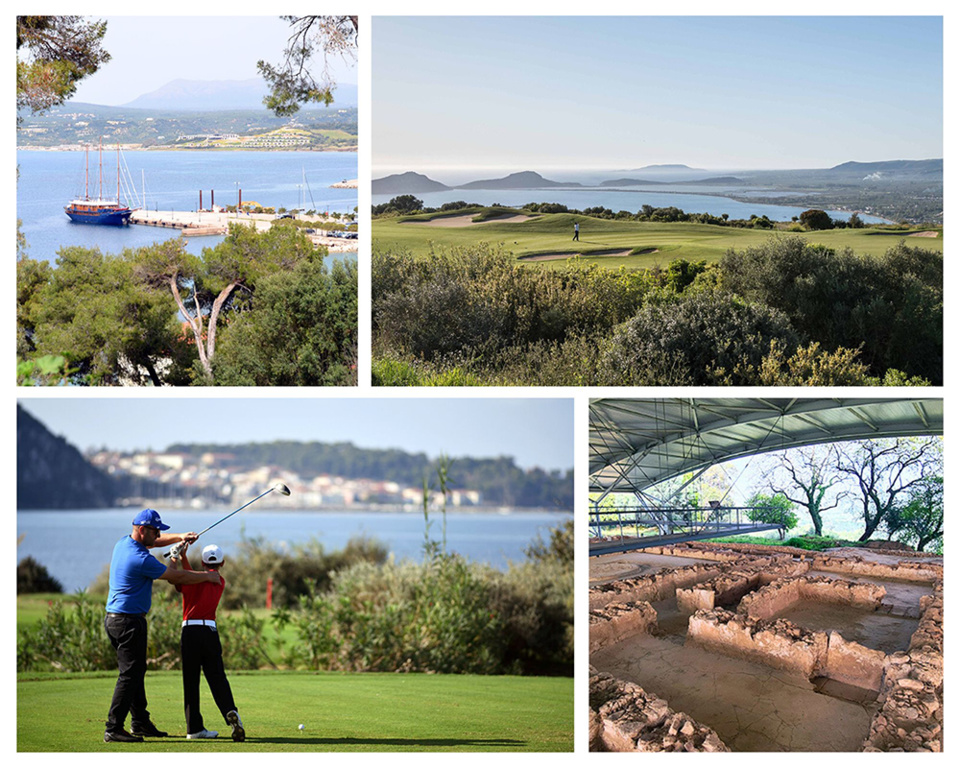 Nommé « Resort européen de golf de l’année 2022 » par les Worlds Golf Awards, Costa Navarino propose une expérience de golf de classe mondiale grâce à ses quatre parcours de golf 18 trous : The Dunes Course, The Bay Course signé par l’architecte Robert Trent Jones Junior, The Olympic Course et The Hill Course, les deux signés par José Maria Olzabal. Le site archéologique du temple de Nestor  @ Costa Navarino et David Raynal