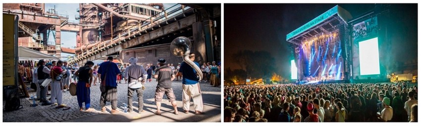 Ostrava accueille en juillet notamment à l’aplomb de ses immenses structures et tubulures de fer, le festival Colours of Ostrava (du 16 au 19 juillet) qui rassemble les plus prestigieux groupes de rock du moment.  ©  FestivalColours-ostrava-MatyasTheuer