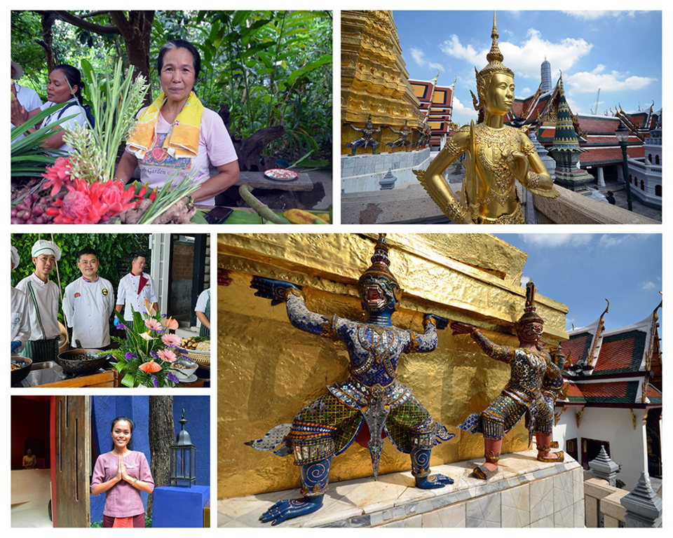 Temples à Bangkok, jardin aux herbes et restaurant à Koh Samui, massage à Hua Hin @ David Raynal