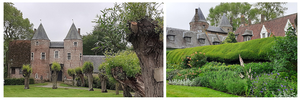 1/ Le château d'Oostkerke © Catherine Gary 2/ Jardins romantiques du château d'Oostkerke © Kasteel Oostkerke 1/ Le château d'Oostkerke © Catherine Gary 2/ Jardins romantiques du château d'Oostkerke © Kasteel Oostkerke
