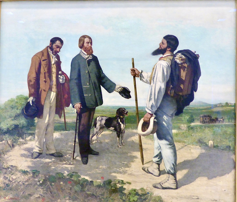 La Rencontre ou Bonjour Monsieur Courbet. Gustave Courbet © Catherine Gary La Rencontre ou Bonjour Monsieur Courbet. Gustave Courbet © Catherine Gary
