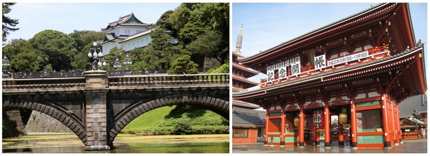 La capitale nippone est vivante et pleine de modernité mais il reste encore quelques hauts lieux appartenant au passé notamment à gauche le palais impérial et à droite le temple Sensoji. (Crédit photos Mathis Cros) La capitale nippone est vivante et pleine de modernité mais il reste encore quelques hauts lieux appartenant au passé notamment à gauche le palais impérial et à droite le temple Sensoji. (Crédit photos Mathis Cros)