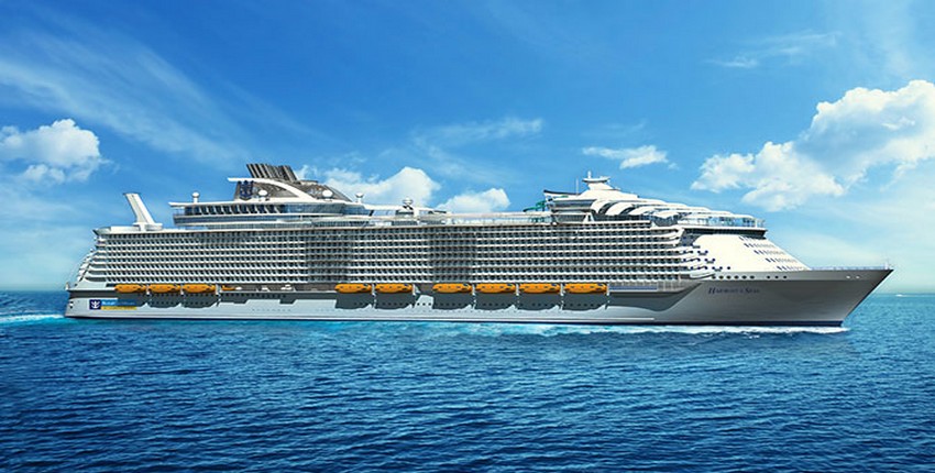 Harmony of the Seas, le plus grand navire de croisière du monde actuellement en construction dans les chantiers navals de Saint-Nazaire. Inauguration prévue au printemps 2016. (Crédit photo DR) Harmony of the Seas, le plus grand navire de croisière du monde actuellement en construction dans les chantiers navals de Saint-Nazaire. Inauguration prévue au printemps 2016. (Crédit photo DR)