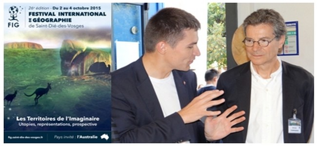 L'Affiche de la 26ème édition du Fig ; Le maire déodatien David Valence (à gauche) et  François Compagnon président de l’édition 2015. © Bertrand Munier