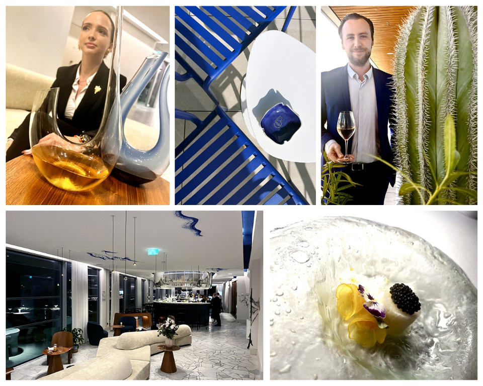 Olivier Germain tient avec ses sœurs Clémence et Céline la barre du Bleu. Ex-jockey, la pétillante sommelière, Céline Debatty, a la main sûre, autour d’une cave nourrie qui met l’accent sur les « essences de Provence » @ Richard Bayon RBB PRESSE Olivier Germain tient avec ses sœurs Clémence et Céline la barre du Bleu. Ex-jockey, la pétillante sommelière, Céline Debatty, a la main sûre, autour d’une cave nourrie qui met l’accent sur les « essences de Provence » @ Richard Bayon RBB PRESSE