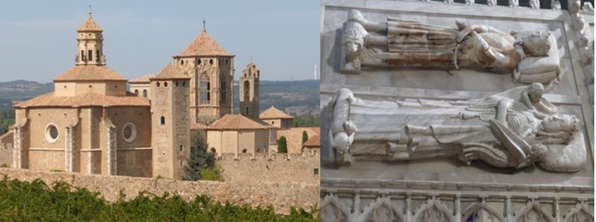 Poblet parmi les vignes © Catherine Gary ; Gisants royaux à Poblet © Catherine Gary Poblet parmi les vignes © Catherine Gary ; Gisants royaux à Poblet © Catherine Gary