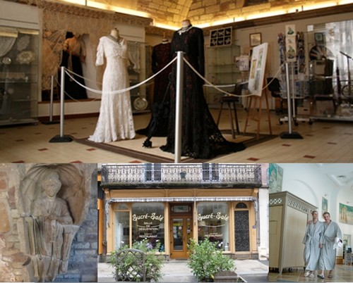 En haut : Musée de la Dentelle de Luxeuil-les-Bains © DR ; Vestiges gallo-romains © Catherine Gary ; Le restaurant d' Emmanuel Jacquet, "le Sucré-Salé" © Catherine Gary ; Thermes de Luxeuil-les-Bains Chaîne thermale du Soleil et Compagnie des Spas. © DR En haut : Musée de la Dentelle de Luxeuil-les-Bains © DR ; Vestiges gallo-romains © Catherine Gary ; Le restaurant d' Emmanuel Jacquet, "le Sucré-Salé" © Catherine Gary ; Thermes de Luxeuil-les-Bains Chaîne thermale du Soleil et Compagnie des Spas. © DR