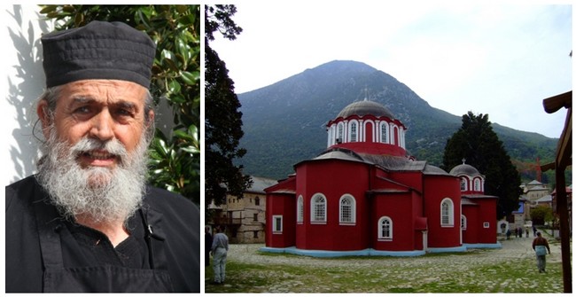 Le père Epifanios de la kelli (cellule) de Mylopotamos. © André Degon ; Eglise principale du monastère de la Grande Laure de l'Athos © Dimboukas Le père Epifanios de la kelli (cellule) de Mylopotamos. © André Degon ; Eglise principale du monastère de la Grande Laure de l'Athos © Dimboukas