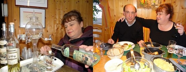 1/ Lysiane Demjanin la captivante ambassadrice belge des produits vosgiens ou le rituel de l’absinthe à la distillerie Lecomte-Blaise à Vagney-Nol. © Bertrand Munier; 2/ Lysiane et Pascal Demjanin… en communion totale avec les Vosges comme pour ce repas marcaire sur les chaumes. © Bertrand Munier 1/ Lysiane Demjanin la captivante ambassadrice belge des produits vosgiens ou le rituel de l’absinthe à la distillerie Lecomte-Blaise à Vagney-Nol. © Bertrand Munier; 2/ Lysiane et Pascal Demjanin… en communion totale avec les Vosges comme pour ce repas marcaire sur les chaumes. © Bertrand Munier