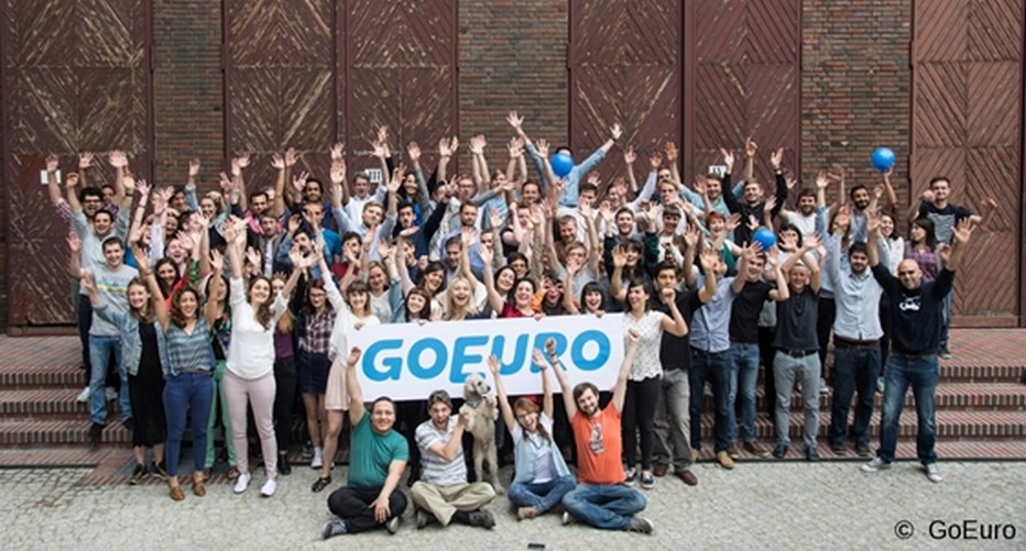 L'Equipe au complet de la nouvelle plateforme GoEuro. © GoEuro L'Equipe au complet de la nouvelle plateforme GoEuro. © GoEuro